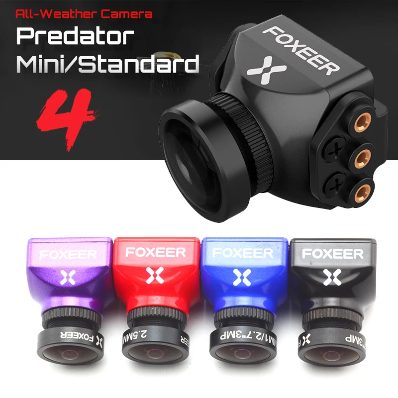 

Foxeer Predator V4 FPV Camera Mini Camera16: 9/4: 3 PAL / NTSC Switchable Super WDR OSD 4ms Latency Upgarded PredatorV3