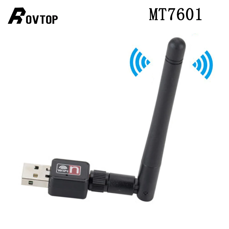 Rovtop мини USB WiFi адаптер 150 Мбит/с 2 дБ WiFi ключ MT7601 Wi-Fi приемник беспроводная сетевая карта 802.11b/n/g антенна Ethernet