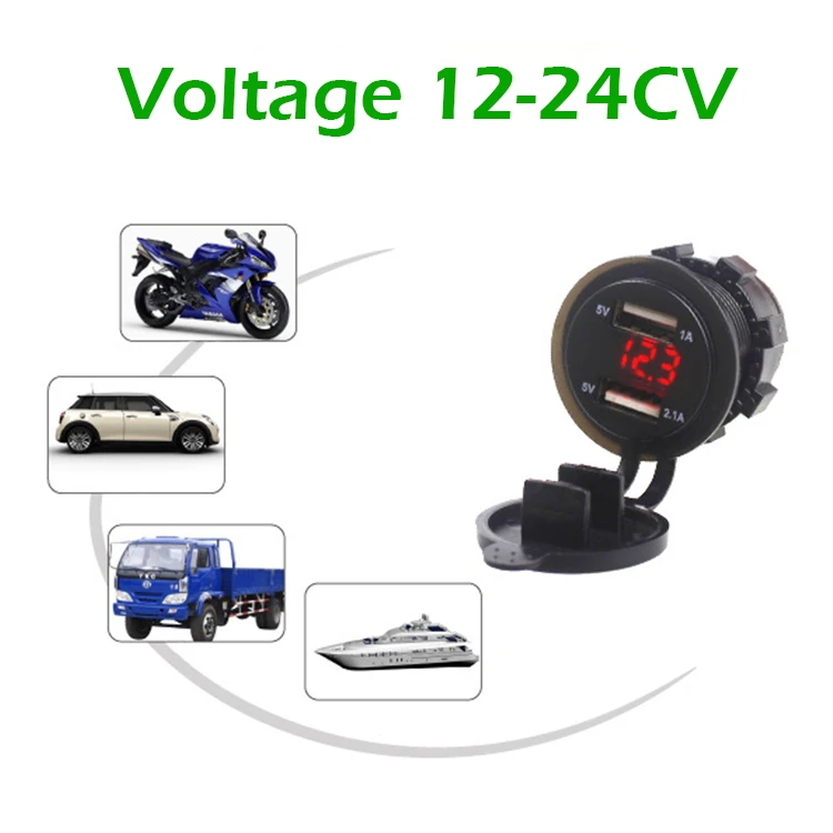 Автомобильное зарядное устройство DC 12 24 в 3 1 а с двумя USB портами гнездо