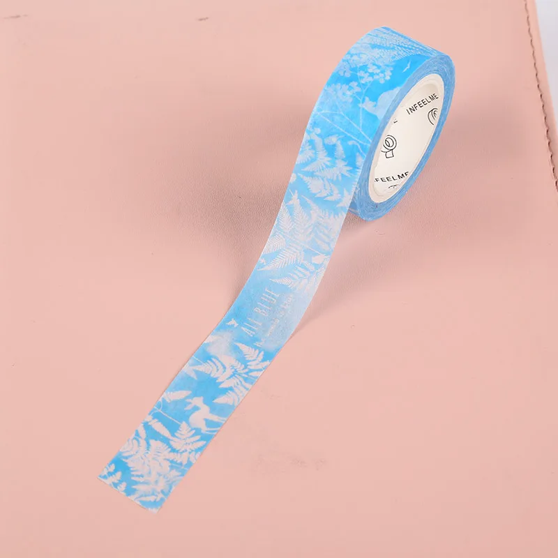 blue dye Путешественник серии украшения декоративный скотч Washi прикреплен к альбомов кружева сетки, принт с героями мультфильмов Kawaii, декоративные милые изысканный «сделай сам» - Цвет: blue dye