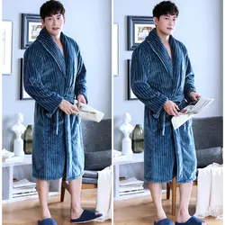 Пижамы для влюбленных, зимний халат для мужчин, коралловый флис, сексуальный ночной халат для мужчин, s размера плюс, кимоно, халаты для