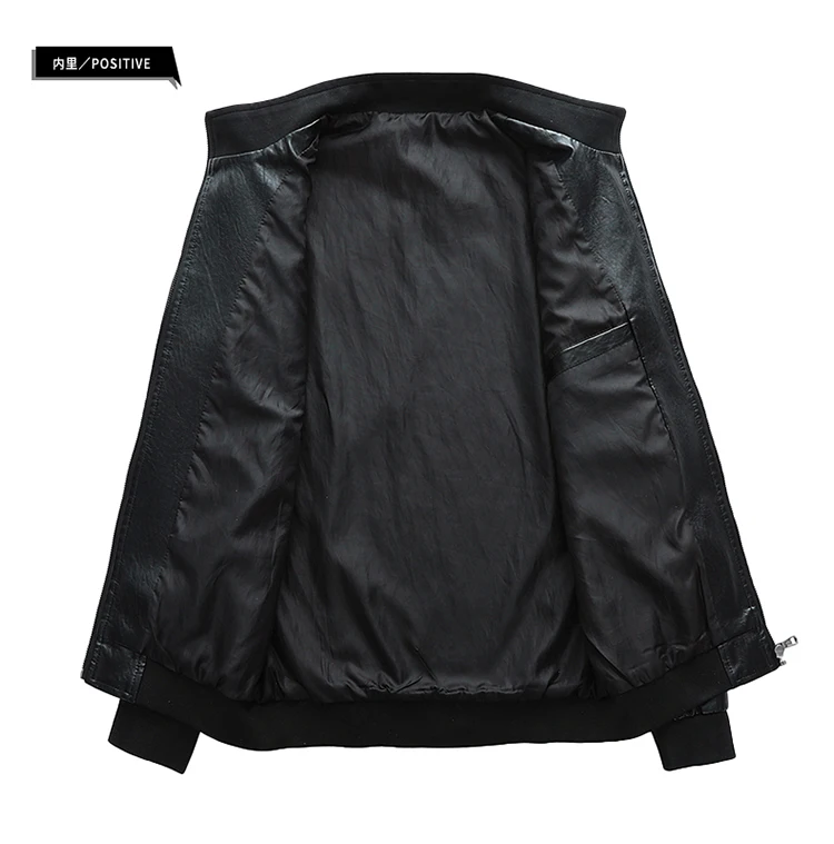 AliExpress Wish2019 осень и зима стиль Европа и Америка мужская кожаная куртка со стоячим воротником мужское локомотивное кожаное пальто