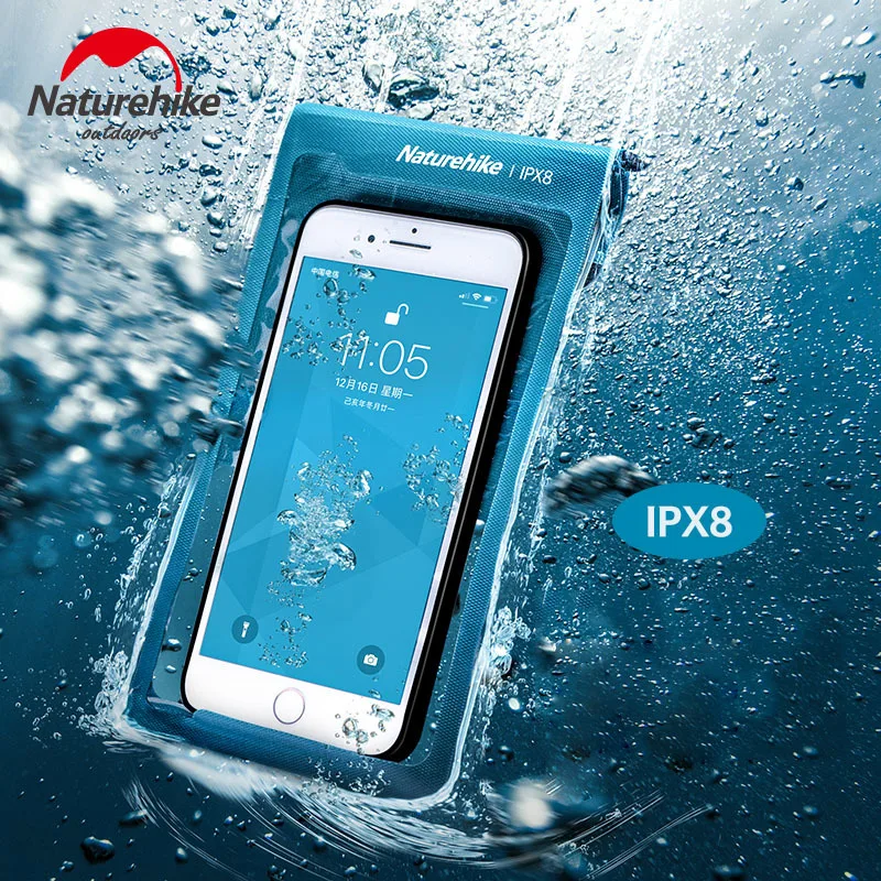 Naturehike 2020 New IPX8 Mobile Phone Waterproof Bag TPU Waterproof Membrane Diving Phone Waterproof Bag Case For Under 7 Inches 2