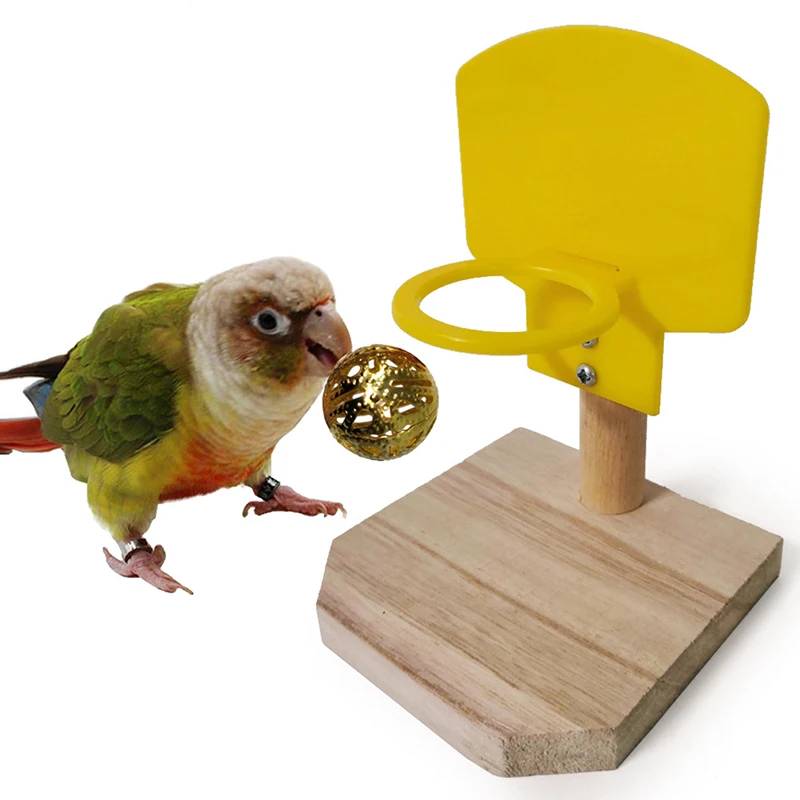 Bird Toys Training Basketball Stacking Color Ring Sets Parrot Chew Ball Foraging Toy Education Play Playground Activity | Дом и сад