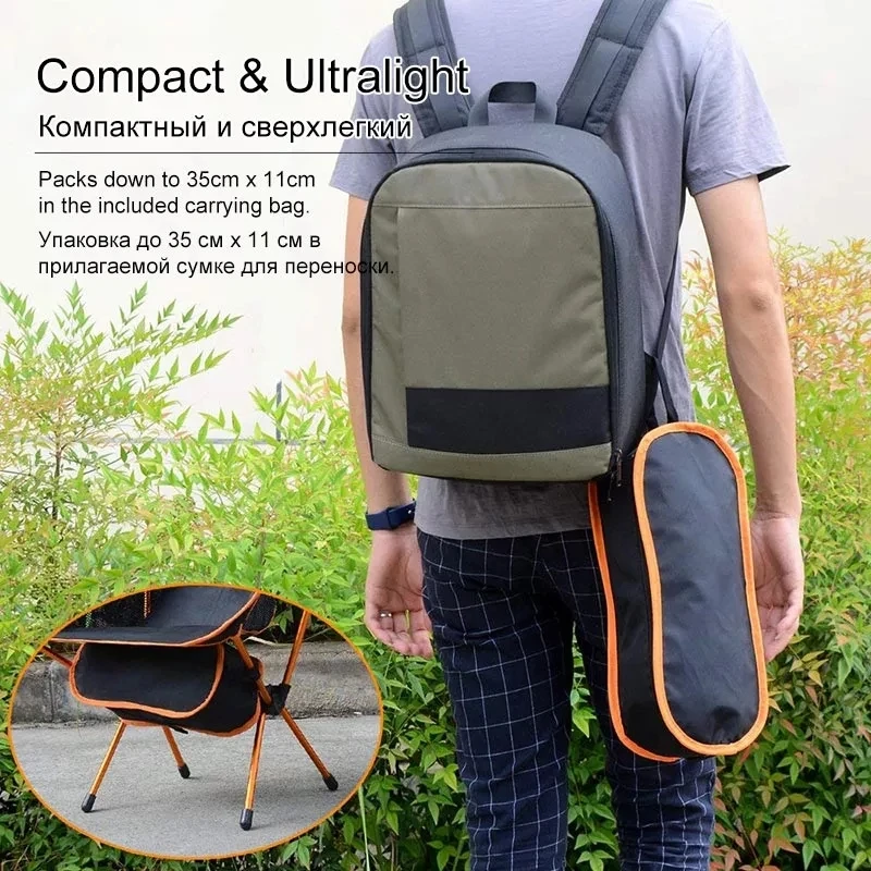 Ultralight Camping Chair, Portable Outdoor Folding Fishing Chairs Seat for Travel Camp Beach Fishing Foldable Stool Picnic Chair 2