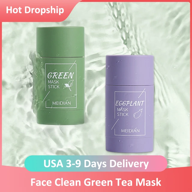 Clean Face Mask Beauty Skin Green Tea Clean Face Mask Stick Cleans Pores Dirt Moisturizing Hydrating Whitening Care Face Tools 1