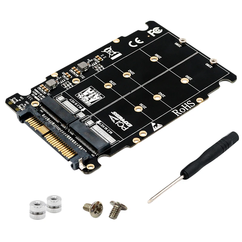 M.2 Ssd To U.2 Adapter 2In1 M.2 Nvme And Sata-Bus Ngff Ssd To Pci-E U.2 Sff-8639 Adapter Pcie M2 Converter For Desktop Compute