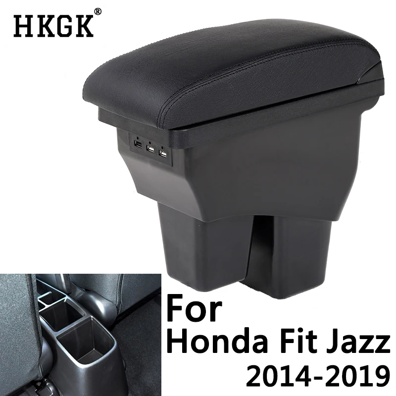 Двухслойный подлокотник для Honda Fit Jazz 2014-2019 контейнер хранения центральной