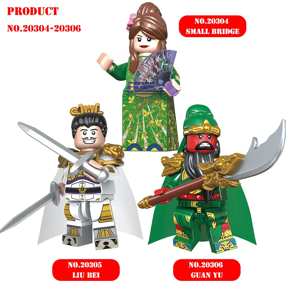 BZDA Good Friend Three Kingdom History Building Blocks Doll Model Zhuge Liang Liu Bei Diao Chan etc Blocks Kids Toys Gift