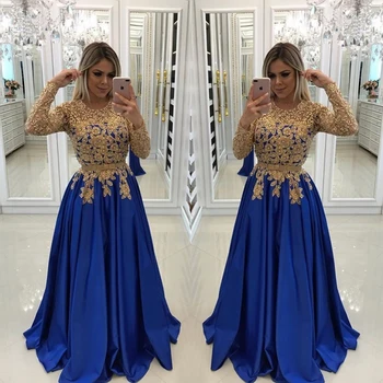 

вечернее платье Royal Blue Party Dresses Handmade Beads Plus Size Evening Gowns Lace High Quality Women Evening Gown