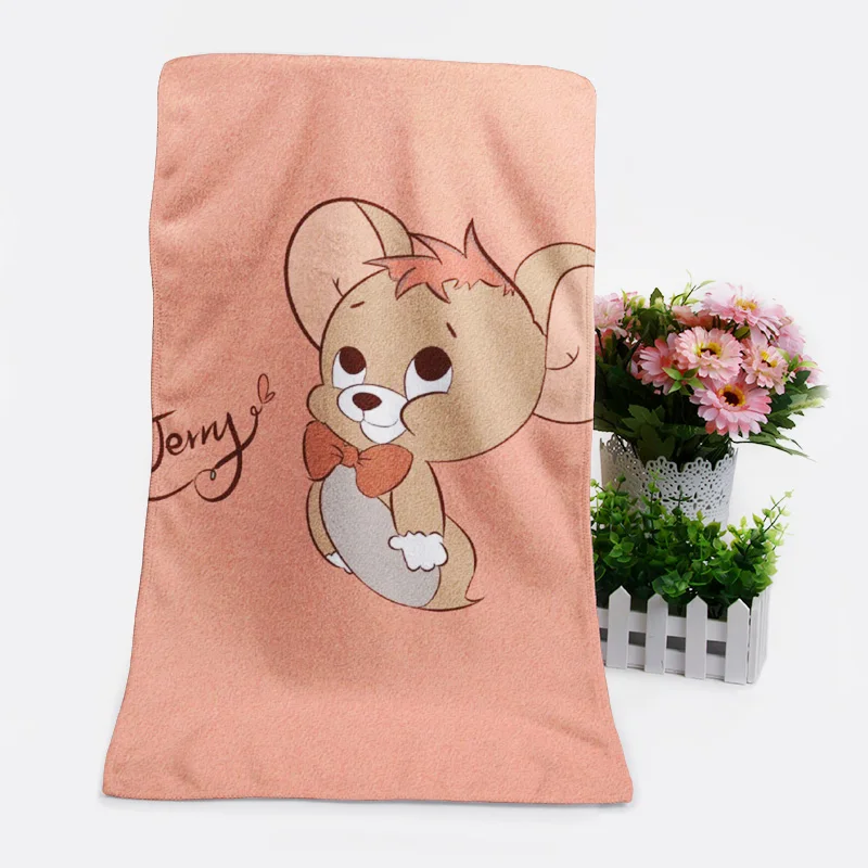 IVYYE 1PCS Tom and Jerry Fashion Customized Anime Bath Towels Handkerchief Soft Face Towel Cartoon Washcloth Unisex NEW - Цвет: see chart