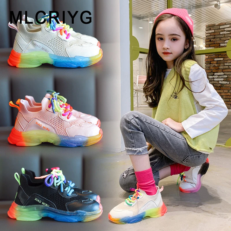 Autumn New Kids Sport Sneakers Children Slip On Running Shoes Baby Girls Casual Sneakers Boys Brand Chunky Sneakers Trainers