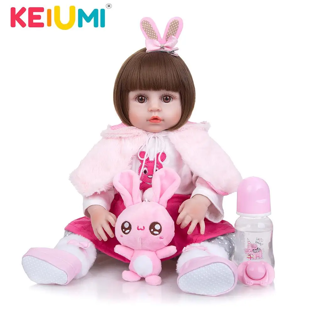 KEIUMI реалистичный выглядит как кролик Новорожденный малыш милые куклы