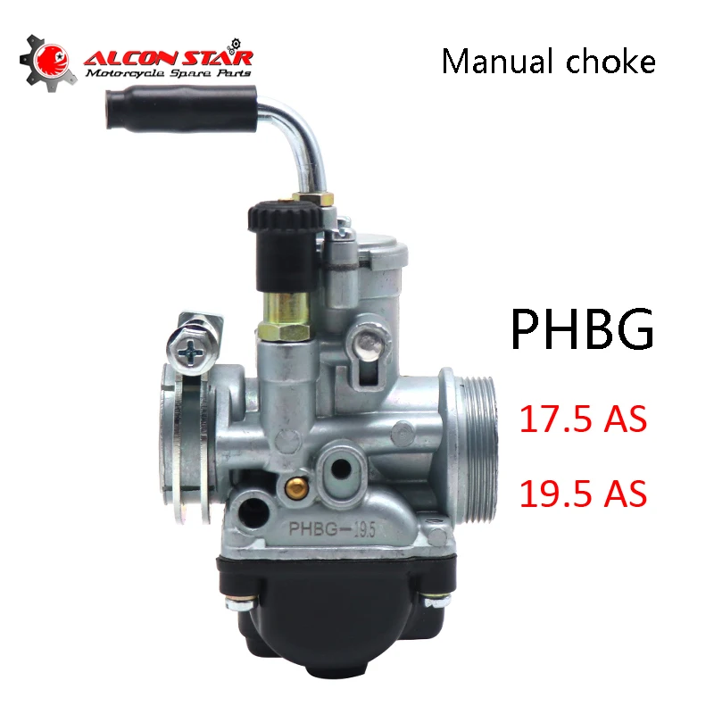 Alconstar- 17.5Mm As 19.5Mm As Dellorto Moto Vergaser Carburatore Manuale Choke Racing Per Honda Yamaha Kawasaki Gy6 Ciclomotore