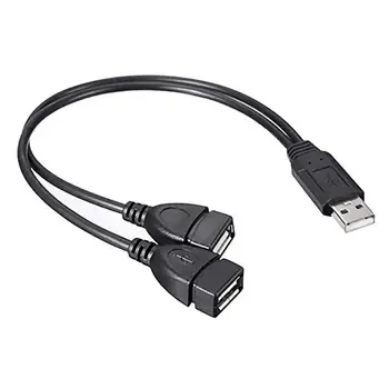 

30cm USB 2.0 One-two Extension Cable USB Charging Power Cable Y USB Adaptor Splitter Transmit Cord For Desktop Laptop PC