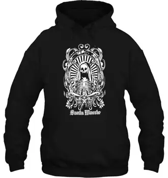 

New Tops Print Letters Santa Muerte svedy Clothing Catrina Saint Death Mexican Skull Men Women Streetwear Hoodies Sweatshirts