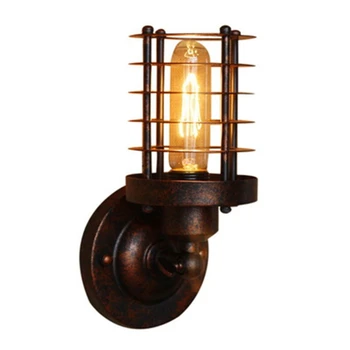 

Old-Style Industrial Wall Light, Home Rust Iron Wall Light, Cafe Bar Decorative Wall Light, Adjustable 180 °, Vertical Direction