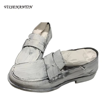 

Novelty New Style Genuine Leather Round Toe Casual Elegant Women Slingbacks Shallow Pumps Slip-On High Quality Fashion Shoes