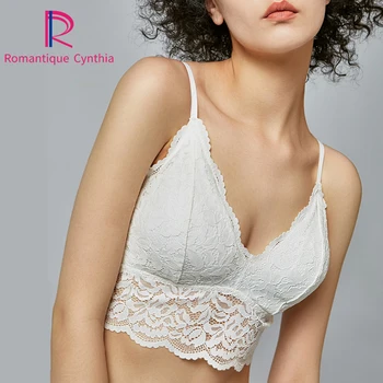 

French Lace Bra Set Plus Size Sexy Bra And Panty Sets Lingerie Bralette Wire Free Push Up Padded Women Underwear Brassiere Black