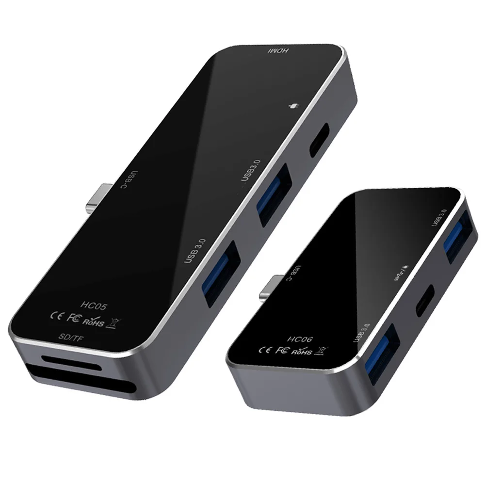 

6/3in1 USB Type C Hub Adapter With 4K USB-C HDMI,USB 3.0 Ports,TF SD Card Reader,PD Fast Charger for Macbook Pro Air iPad Laptop