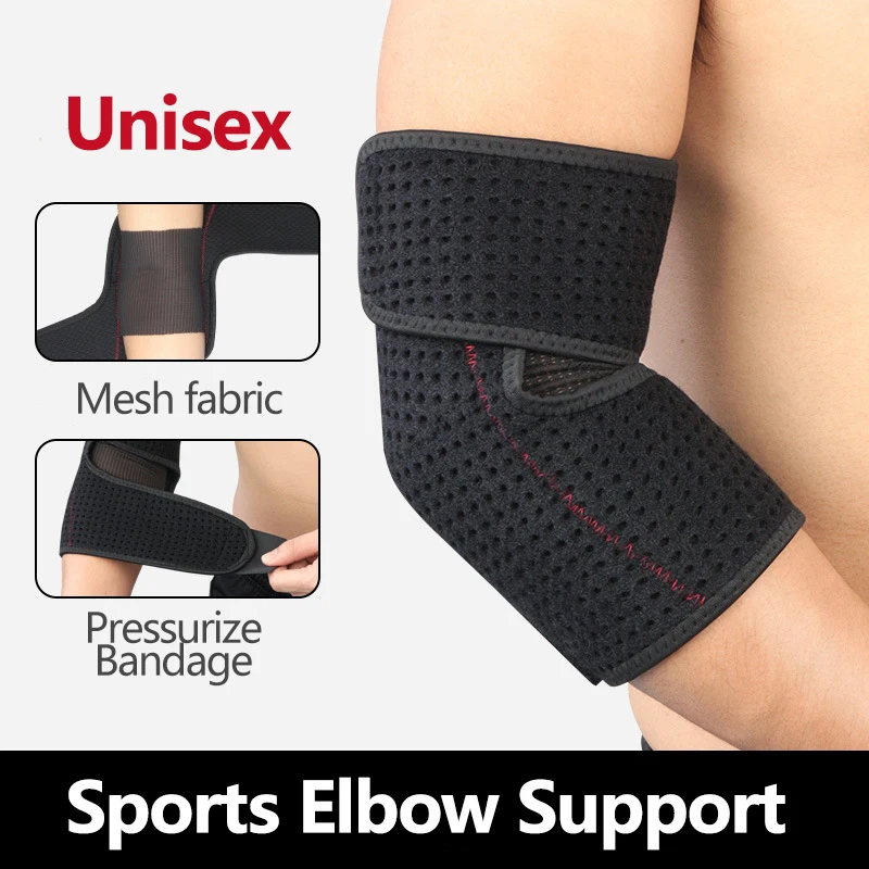 1PCS Sports Elbow Support Bandage Breathable Elbow Pads Basketball Volleyball Gym Adjustable Sports Safety Arm Sleeve Pads 2