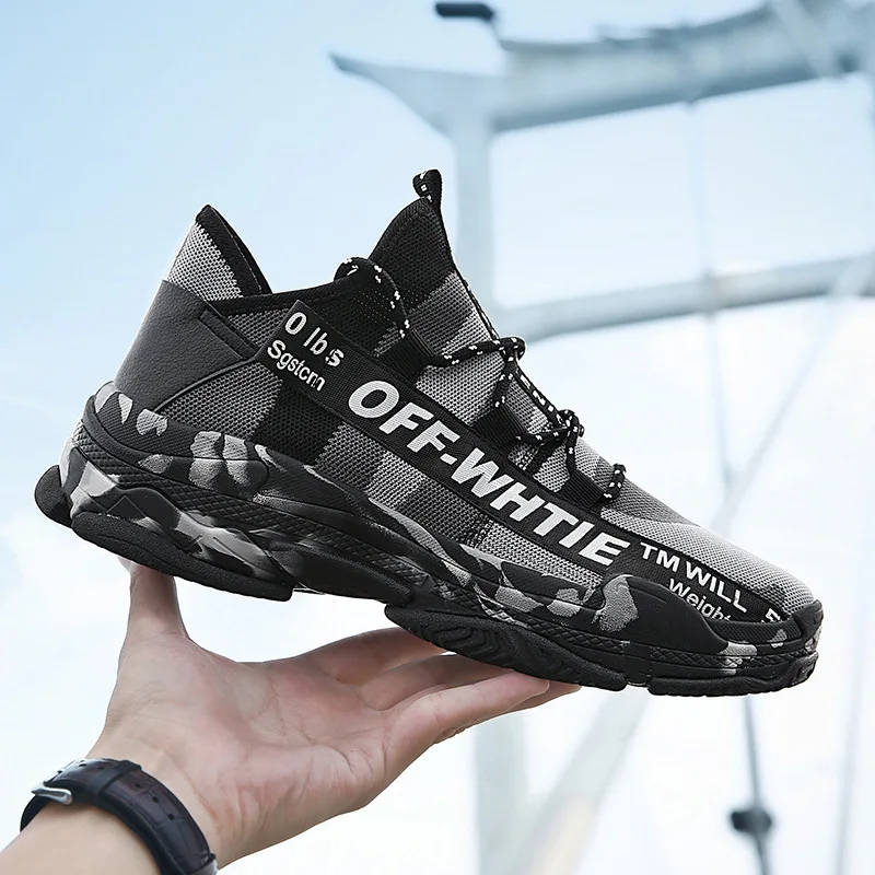 

2018 Autumn New Style Fly Woven Athletic Shoes Men's Breathable Net Cloth Casual Shoes MEN'S SHOES Lightweight Sneakers