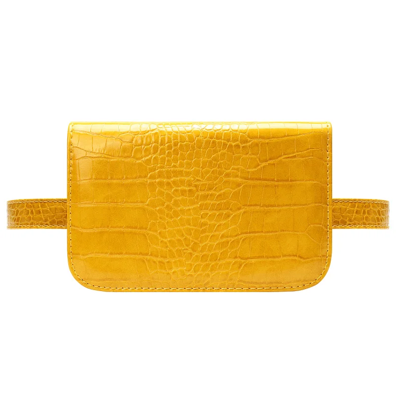 yellow big Сумка на пояс женщины старинные искусственная кожа поясная сумка дамы спортивная аллигатор талии пакет на открытом воздухе большой пояс кошельки женский путешествовать мешки поместиться для 5,5 дюймовый Телефон - Цвет: yellow big
