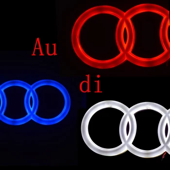 

4D Front Rear Automobile LED Emblem Light Fit For Q3 Q5 A1 A3 TT A5 A7 A4L A6L A8 Car Badge Logo Daylighting Bulb Marker DRL