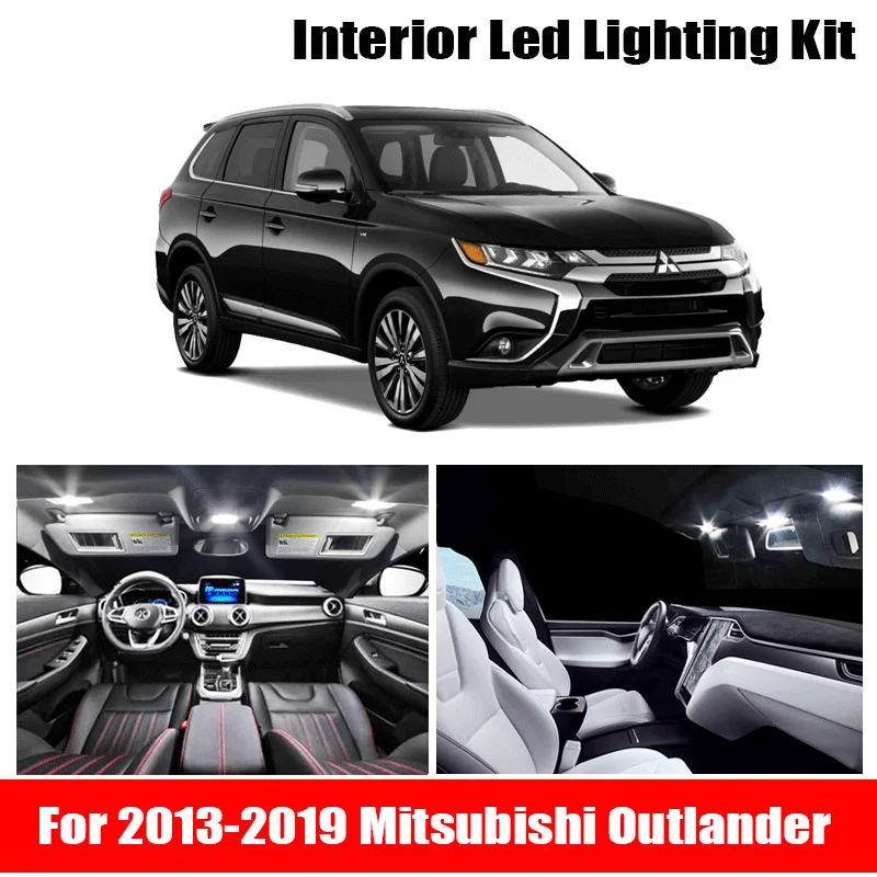 11x комплект светодиодного освещения для салона без ошибок Canbus 2013 2019 Mitsubishi Outlander