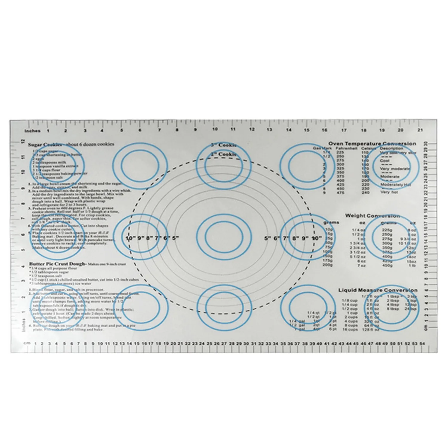 Behogar антипригарное Термостойкое силиконовый для торта для мастики Кондитерские раскатка, выпечка коврик со шкалой для Кухня инструменты случайный Цвета