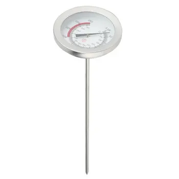 

Stainless Steel BBQ Smoker Pit Grill Bimetallic thermometer Temp Gauge with Dual Gage 500 Degree Cooking Tools