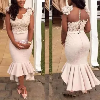 

2020 Beaded Prom Gowns Sheer Back Long Mermaid Deep V Neck Ruffled abendkleider Chic Bow Evening Gown Formal Party Dresses