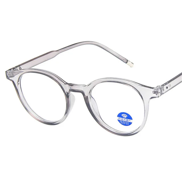 Oulylan, для мужчин, прозрачный, анти-синий светильник, оправа для очков, для женщин, Ретро стиль, круглые оправы для очков, прозрачные, оптические очки, унисекс - Цвет оправы: gray