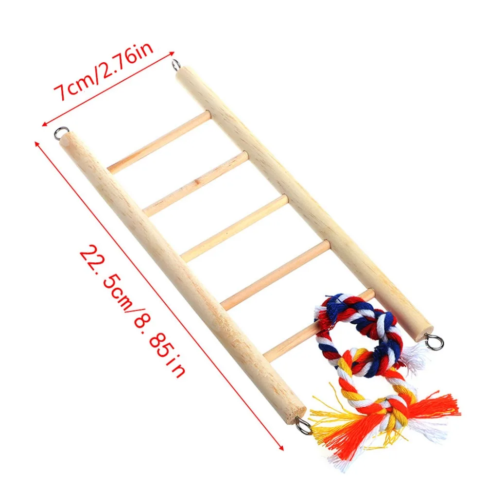 Домашнее животное птица деревянная лестница детские игрушки канат для попугаев Макау попугай укусы жгут