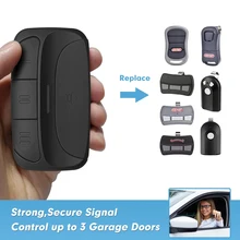 Busca automática dupla freqüência 3 botão genie intellicode garagem porta de controle remoto compatível com 315mhz e 390mhz