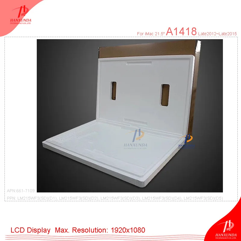 Подлинный для Apple iMac 21," A1418 ЖК-дисплей в сборе LM215WF1 2012 661-7109 ЖК-дисплей панель со стеклом