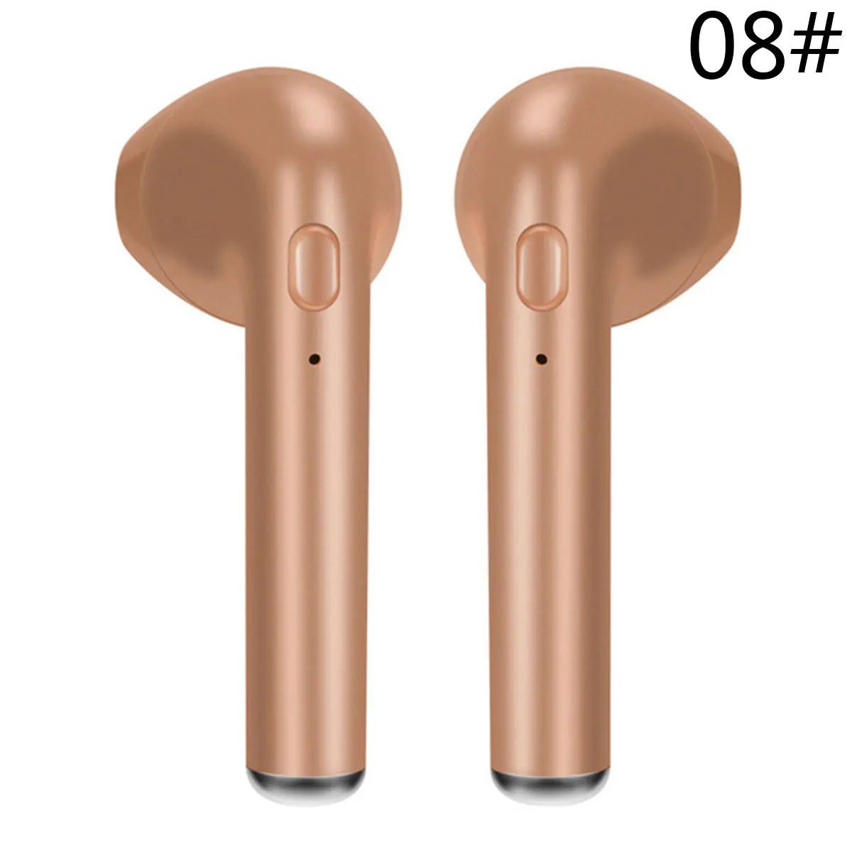 Беспроводная мини Bluetooth Спортивная гарнитура I7s TWS в уши Bluetooth гарнитура с зарядным устройством для мобильного телефона IPhone huawei samsung - Цвет: 2 gold with cable