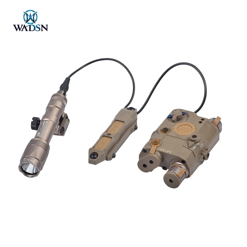 WADSN Softair LA-5C UHP VER-зеленый/ИК лазер+ M600C тактический фонарик+ страйкбол двойной дистанционный переключатель M600 Охота оружейные Наборы