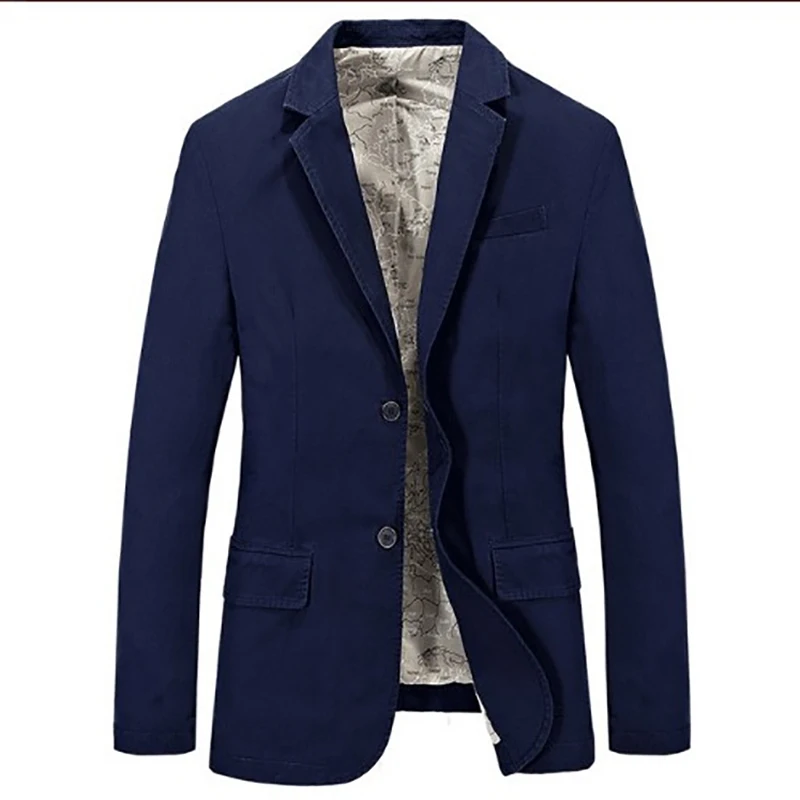Masculino Blazers Men's Suit Jackets Hombre Solid Cotton Men's Jacket Slim Fit Groom's Clothes Smart Casual Mens Clothes MOOWNUC