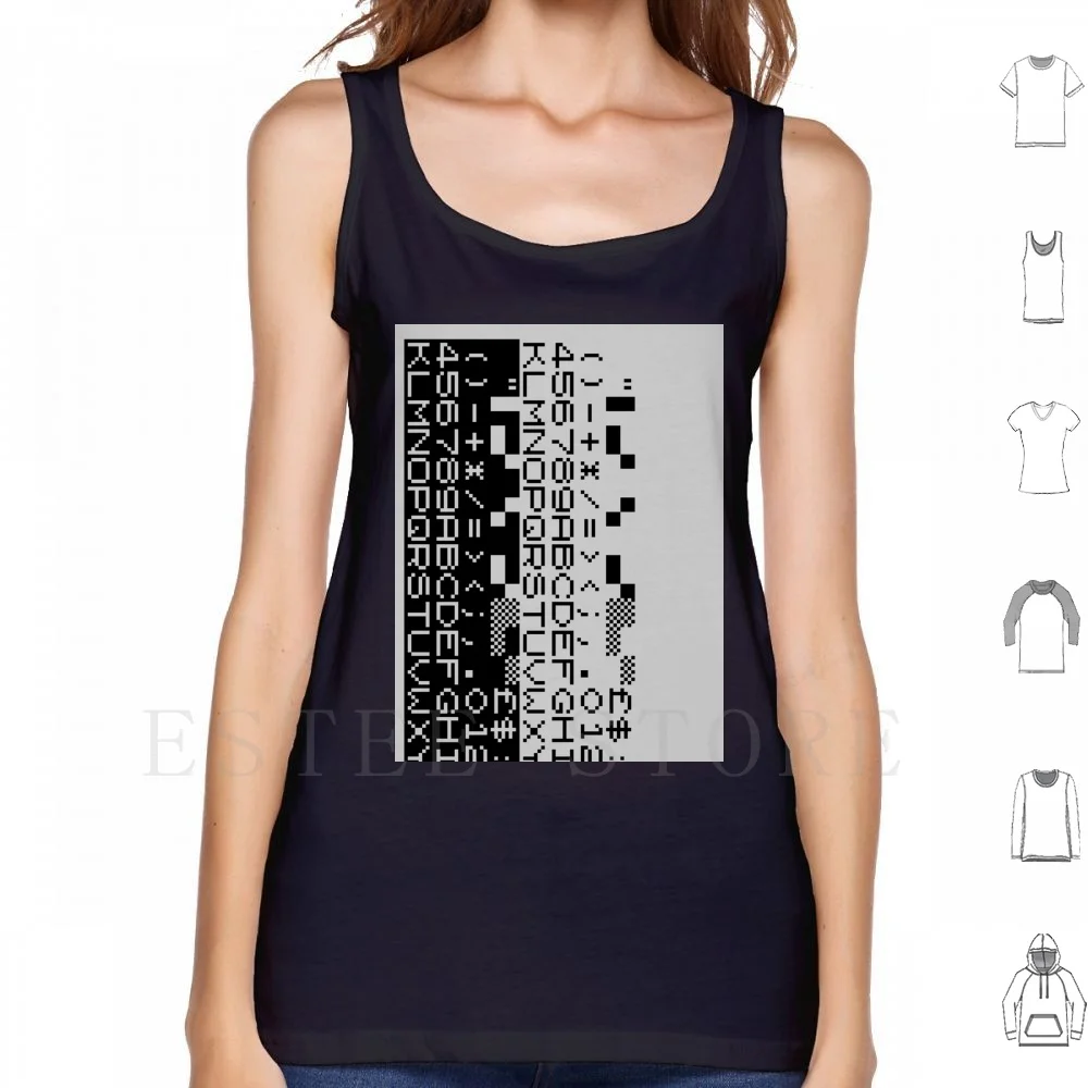 Zx Font Canottiere Canottiera Computer Senza Maniche Zx80 Zx81 Zx Spettro Clive Amstrad Thinston Micro Microcmputer 1K 16K 48K 128K