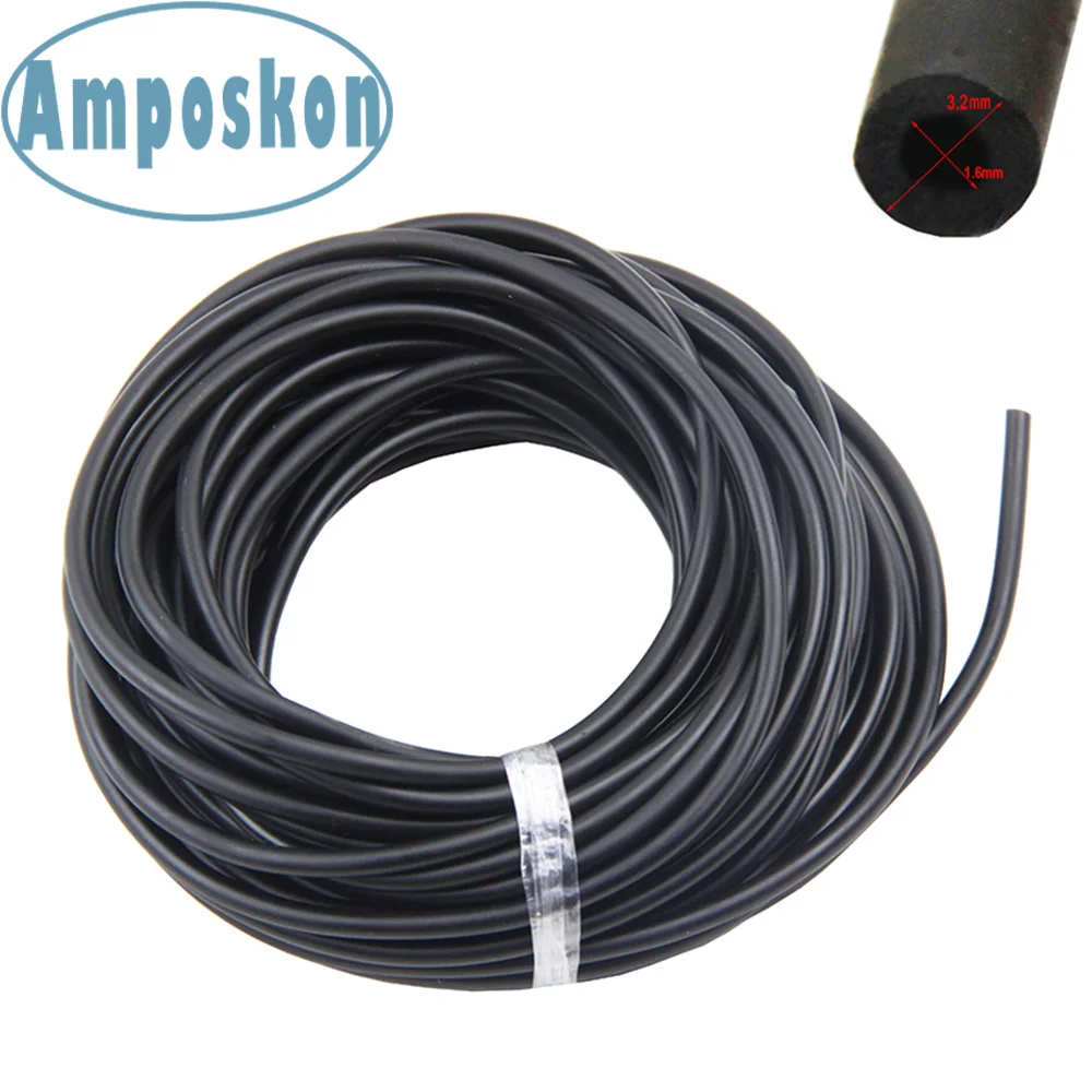 

Length 10 Meters Black Rubber Latex Tube 3.2mm Diameter ELASTICA Bungee Slingshot Catapult Outdoor Hunting Replacement 1632