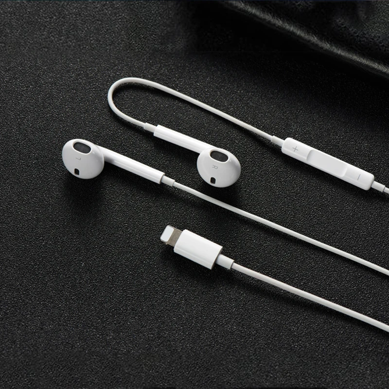 Проводная гарнитура с подсветкой стерео наушники без Bluetooth для Apple iPhone 8 7 Plus X XS MAX XR с микрофоном