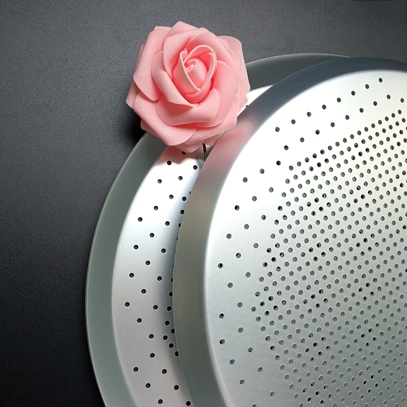 Description Picture 4 of itemNonstick Round Pizza Plate Pan Baking Mould Pizza Stones Pizza Pan Kitchen Bakeware Baking Tools Pizza Screen Pan 12 Inch