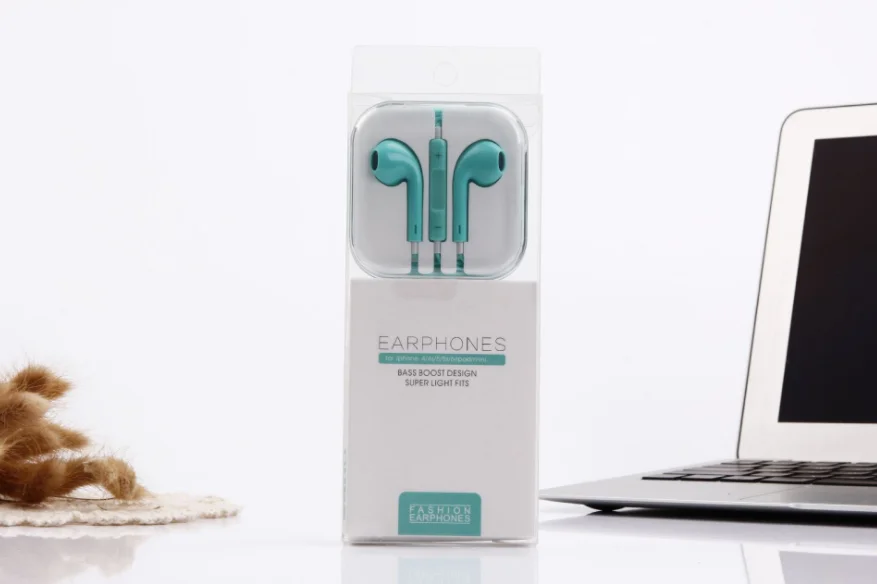 Crystal Box Hot Flat Cable Mobile Earphone For S6 Earphones in ear headset
