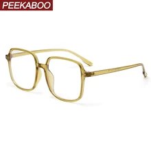 Peekaboo, большой синий светильник, очки для компьютера, защита глаз, оправа для очков, мужские Квадратные ретро очки с заклепками, прозрачный зеленый