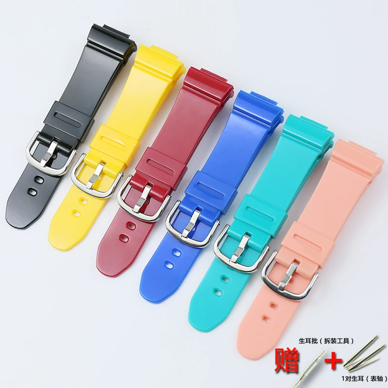 

Watch accessories for BABY-G series BA-110 BA-111 BA-112 120 women's sports resin silicone strap 14mm pin buckle