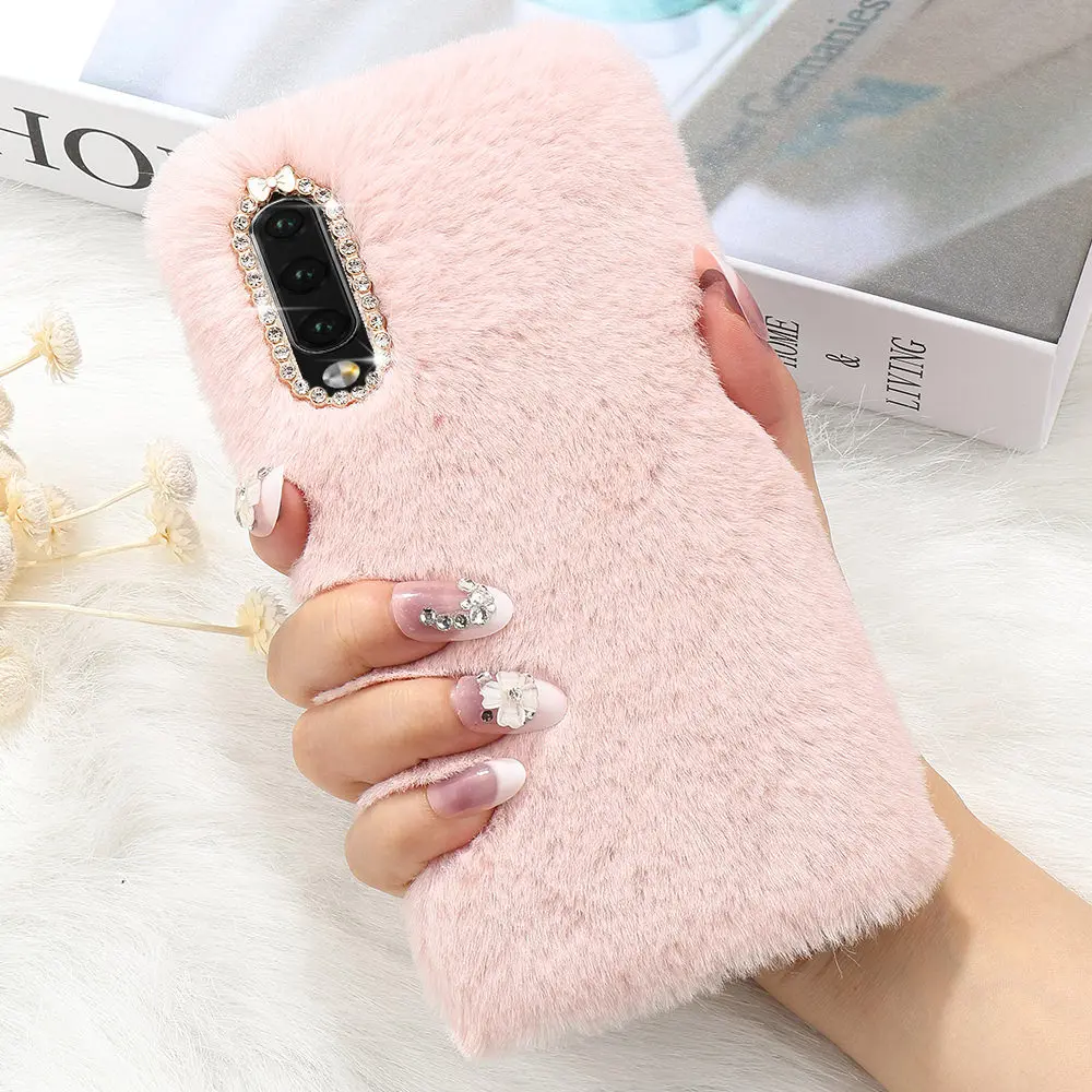 LLZ. COQUE пушистый чехол для samsung Galaxy A10 A10e A20 A20e A3 A30 A40 A50 A6 A6 A70 A8 J3 J4 J5 J6 плюс кролик чехлы