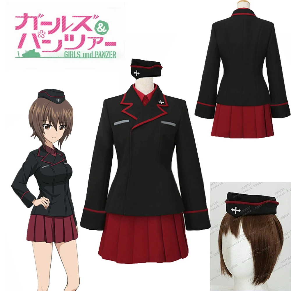 Костюм для косплея Махо нишизуми из аниме Girls Und Panzer Униформа с шапкой костюмы на