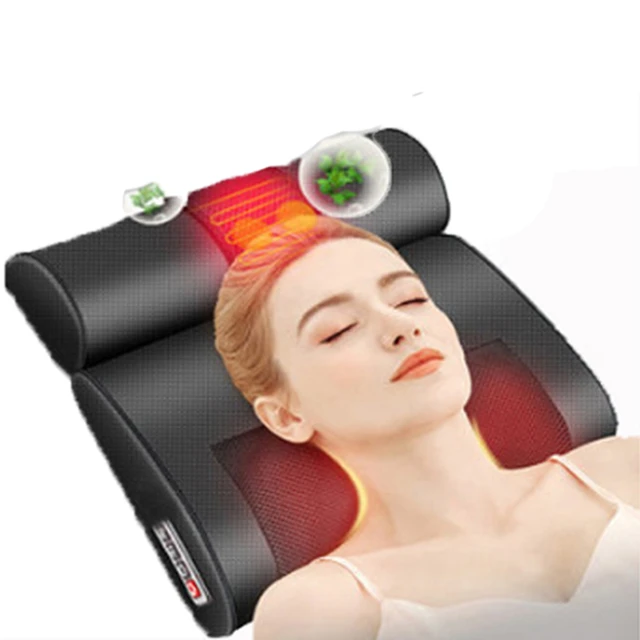 2 In 1 Massage Pillow Heat Vibrator Shiatsu Device Cervical Healthy Body  Relaxation Massageador For Back Pijat Neck Massager - AliExpress