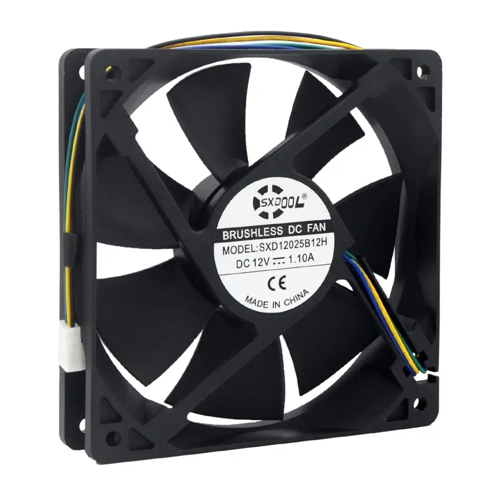 Вентилятор охлаждения SXDOOL 120 мм pwm 12 см 12025 120x25 В постоянного тока 113CFM двойной